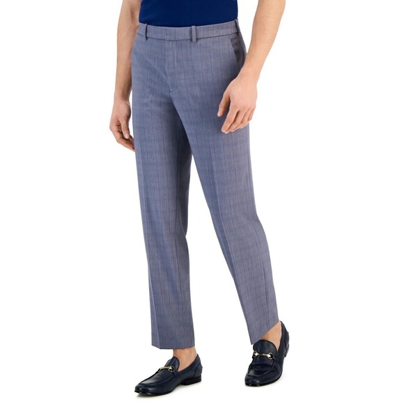 Perry Ellis Portfolio Modern-Fit Stretch Resolution Dress Pants, Mid Grey, 38x30 - Picture 1 of 5